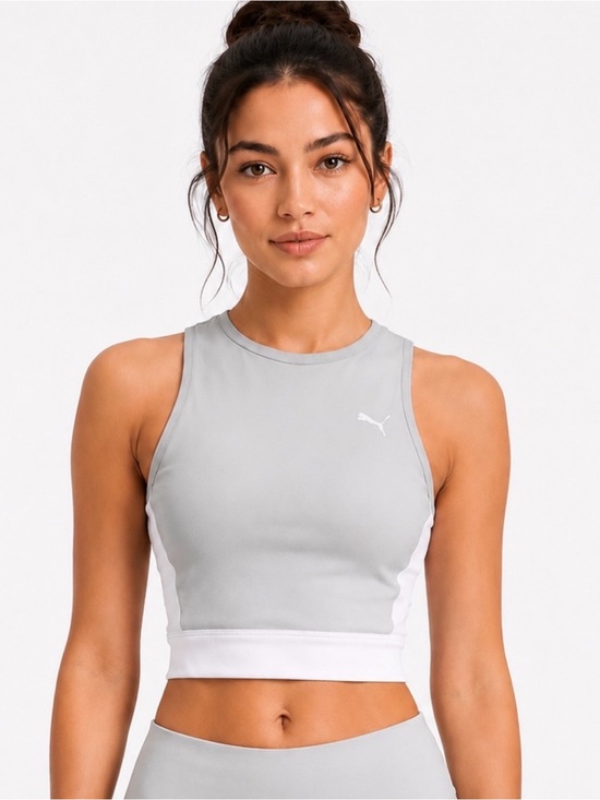 Puma Other - PUMA x SG Selena Gomez Limited Edition Cut Out Gray High-Neck Crop Top